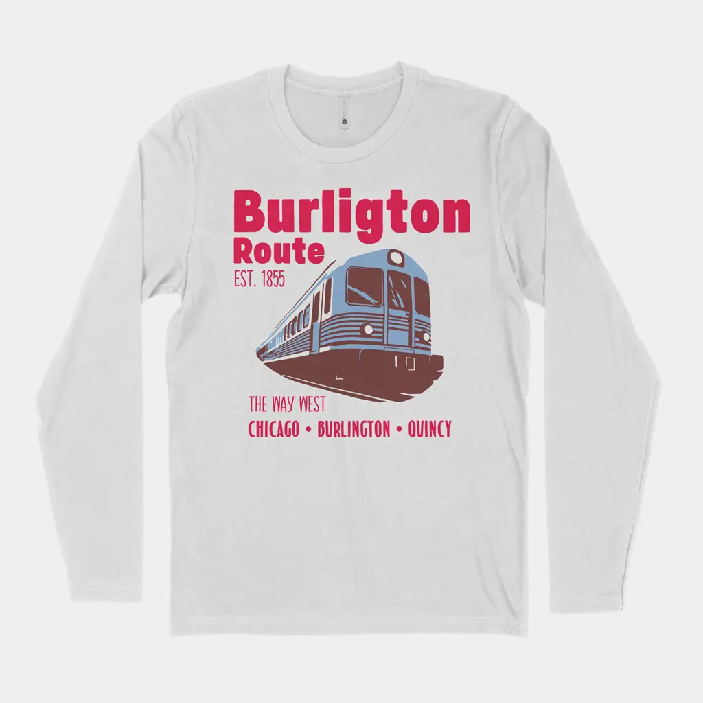 Burlington Route 1855 raglan sleeve tee