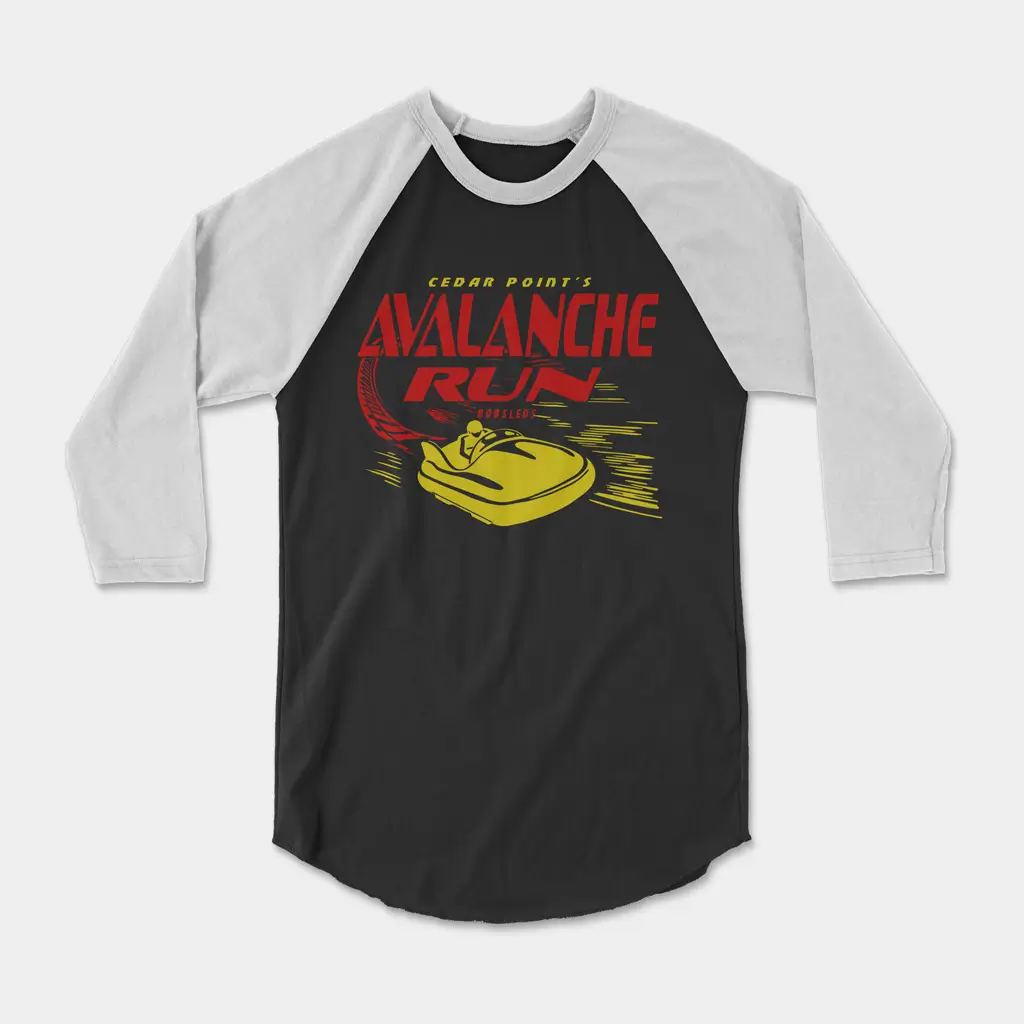 Cedar Point Avalanche Run ¾ Sleeve Raglan Tee