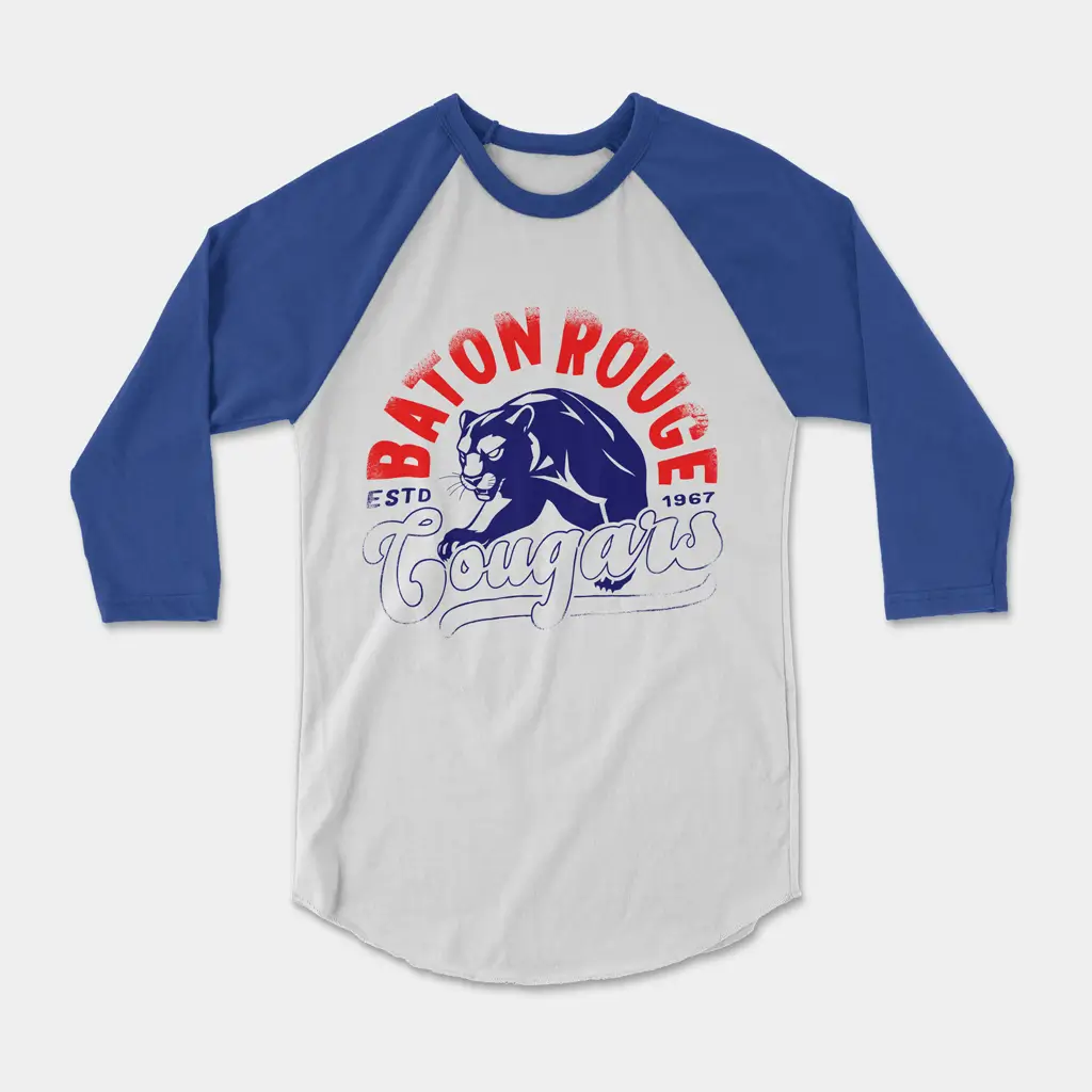 Baton Rouge Cougars ¾ Sleeve Raglan Tee