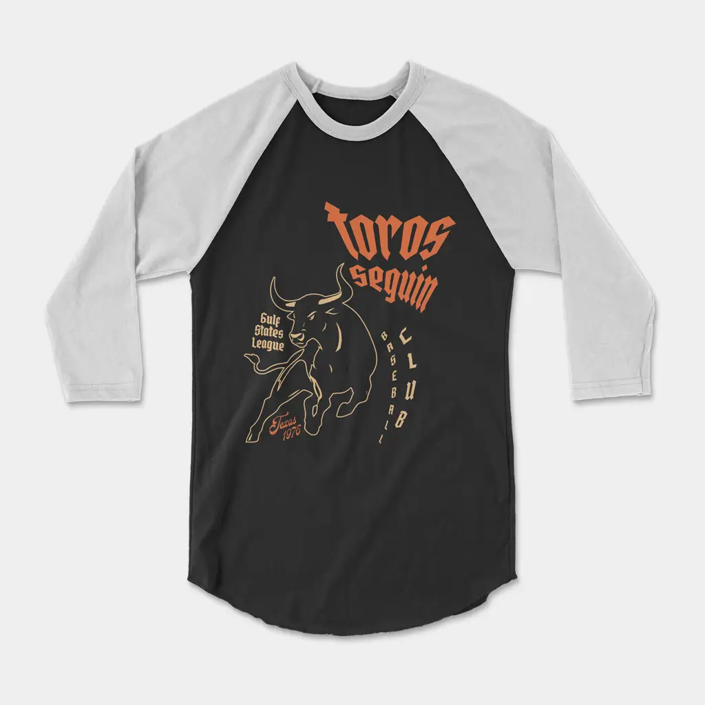 Alternative view of Seguin Toros ¾ Sleeve Raglan Tee