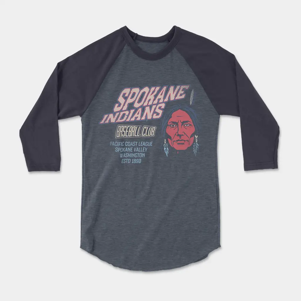 Alternative view of Spokane Indians ¾ Sleeve Raglan Tee