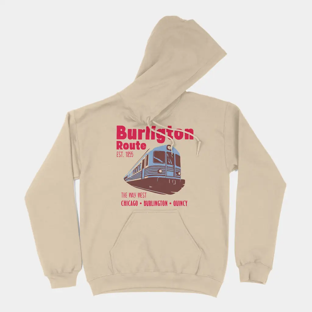 Alternative view of Burlington Route pullover hoodie